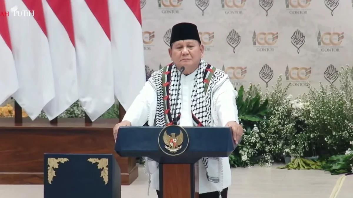 Prabowo Subianto Tegaskan Dukungan Palestina di Perayaan 100 Tahun Pondok Modern Gontor