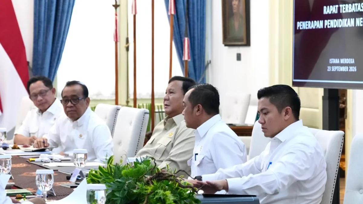 Eksekusi Pendidikan Gratis dari SD-PTN, Presiden Prabowo Gelar Rapat Terbatas