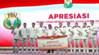 Raih Medali di Asian Games 2026, Atlet Indonesia Dapat Apresiasi Rp4,5 Miliar dari PBSI